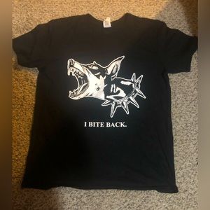 I bite back medium Gildan shirt. Made by independent artist.